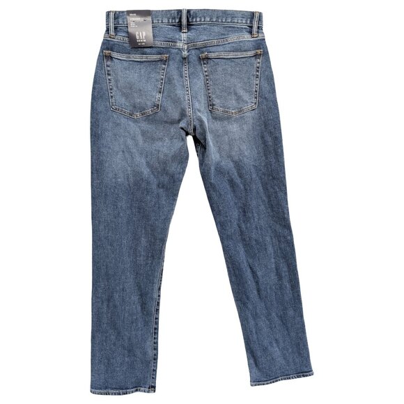 GAP GapFlex Straight Jeans Mens Blue Odom Medium Wash Denim Size 30x32 - Picture 2 of 10